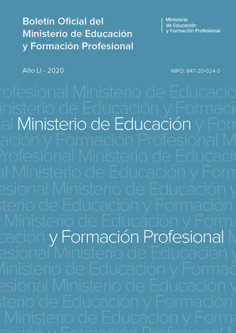 Boletín Oficial del Ministerio de Educación y Formación Profesional año 2020. Actos Administrativos. Números del 1 al 4