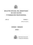 Boletín Oficial del Ministerio de Educación y Formación Profesional año 2021. Actos Administrativos. Números del 1 al 4
