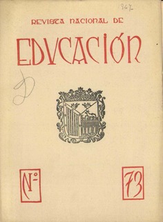 Revista nacional de educación nº 73. 1947