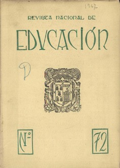 Revista nacional de educación nº 72. 1947
