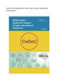 EDIA project. Guide for creators of open educational resources