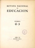 Revista nacional de educación nº 65. 1946
