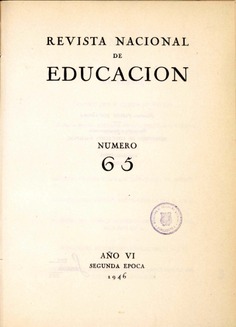 Revista nacional de educación nº 65. 1946