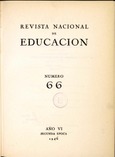 Revista nacional de educación nº 66. 1946