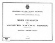 Primer escalafón del Magisterio Nacional Primario. Maestras, 1946. Folleto 1