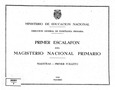 Primer escalafón del Magisterio Nacional Primario. Maestras, 1946. Folleto 1