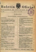 Boletín Oficial del Ministerio de Educación Nacional año 1962-1. Resoluciones Administrativas. Números del 1 al 26 e índice 1º trimestre