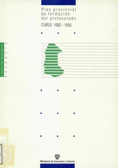 Plan provincial de formación del profesorado. Curso 1992-1993. Dirección Provincial de Palencia