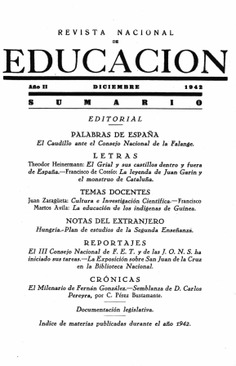 Revista nacional de educación nº 24. Diciembre 1942