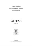 V Encuentro de profesores de español de Eslovaquia. Actas (vol. I)