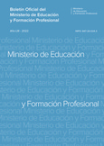 Boletín Oficial del Ministerio de Educación y Formación Profesional.  Año 2022. Actos Administrativos. Números del 1 al 4