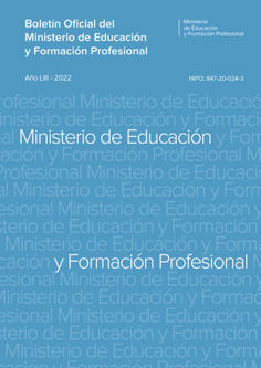 Boletín Oficial del Ministerio de Educación y Formación Profesional.  Año 2022. Actos Administrativos. Números del 1 al 4