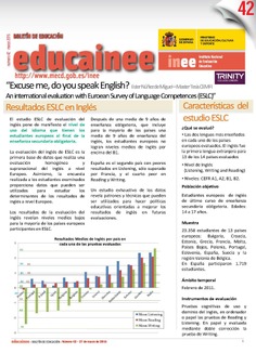 Boletín de educación educainee nº 42. "¿Excuse me, do you speak English? An international evaluation with Euroean Survey of Language Competences (ESLC)"