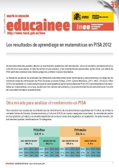 Boletín de educación educainee nº 39. Los resultados de aprendizaje en matemáticas en PISA 2012
