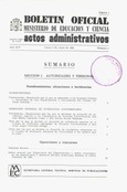 Boletín Oficial del Ministerio de Educación y Ciencia año 1984-1. Actos Administrativos. Números del 1 al 22 más 1 número extraordinario e índices 4º trimestre 1983 y 1º trimestre 1984