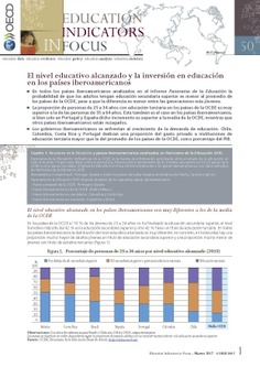 EDIF 50. El nivel educativo alcanzado y la inversión en educación en los países iberoamericanos