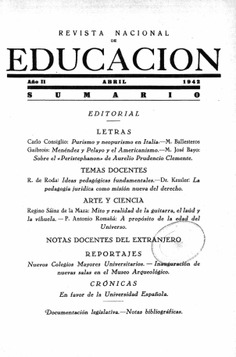 Revista nacional de educación nº 16. Abril 1942