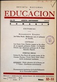 Revista nacional de educación nº 32-33. Agosto-Septiembre 1943