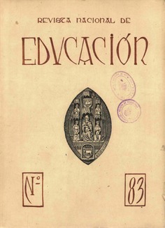 Revista nacional de educación nº 83. 1948