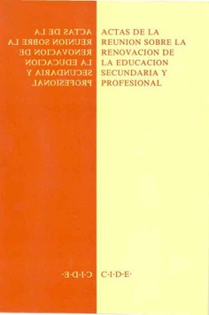Actas de la reunión sobre renovación de la educación secundaria y profesional