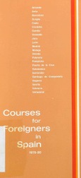 Courses for foreigners in Spain 1979-80
