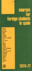 Courses for foreign students in Spain 1976-77