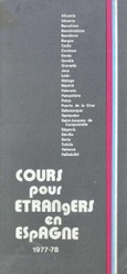 Cours pour etrangers en Espagne 1977-78