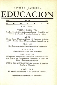 Revista nacional de educación nº 5. Mayo 1941