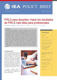 Policy Brief 17. PIRLS para docentes: hacer los resultados de PIRLS más útiles para profesionales