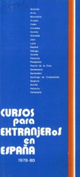 Cursos para extranjeros en España. 1979-1980