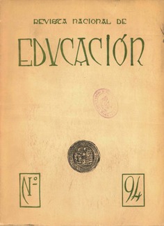 Revista nacional de educación nº 94. 1950