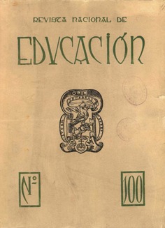 Revista nacional de educación nº 100. 1951