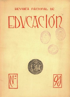 Revista nacional de educación nº 91. 1949