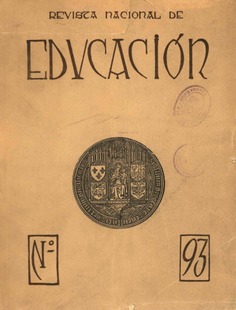 Revista nacional de educación nº 93. 1950