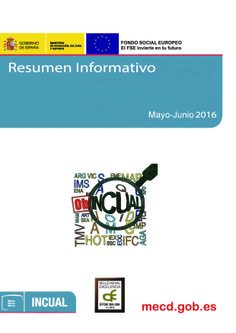 Resumen informativo. Mayo-Junio 2016. INCUAL