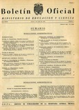 Boletín Oficial del Ministerio de Educación y Ciencia año 1970-1. Resoluciones Administrativas. Números del 1 al 26 e índice 1º trimestre