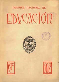 Revista nacional de educación nº 102. 1951
