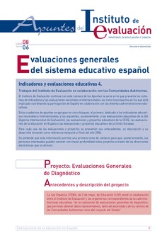 Apuntes del Instituto de Evaluación. Resumen informativo nº 8. Evaluaciones generales del sistema educativo español