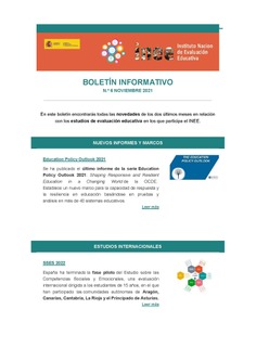 Boletín Informativo INEE N.º 6. Noviembre 2021
