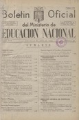 Boletín Oficial del Ministerio de Educación Nacional año 1953-2. Resoluciones Administrativas. Números del 52 al 104 e índice 1º semestre