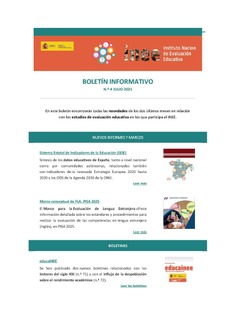 Boletín Informativo INEE N.º 4. Julio 2021