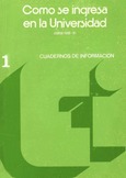 Como se ingresa en la universidad. Curso 1980-81
