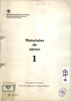 Materiales de apoyo (Volumen 1)