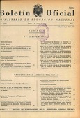 Boletín Oficial del Ministerio de Educación Nacional año 1965-1. Resoluciones Administrativas. Números del 1 al 25 e índice 1º trimestre