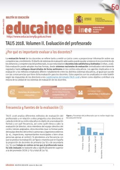 Boletín de educación educainee nº 60. TALIS 2018. Volumen II. Evaluación del profesorado