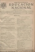 Boletín Oficial del Ministerio de Educación Nacional año 1951-1. Resoluciones Administrativas. Números del 1 al 26 e índice 1º semestre