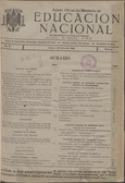 Boletín Oficial del Ministerio de Educación Nacional año 1950. Resoluciones Administrativas. Números del 1 al 52 e índices 1º y 2º semestres