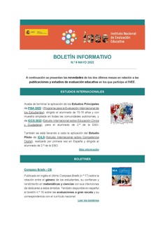 Boletín Informativo INEE N.º 9 mayo 2022