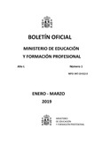 Boletín Oficial del Ministerio de Educación y Formación Profesional año 2019. Actos Administrativos. Números del 1 al 4