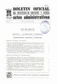 Boletín Oficial del Ministerio de Educación y Ciencia año 1979-1. Actos Administrativos. Números del 1 al 13 e índice 1º trimestre